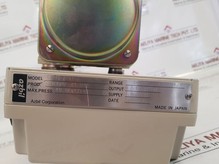 Azbil kz03-1a air regulator with kkp15-22a1-7 0 ~ 2 kgf/cm2