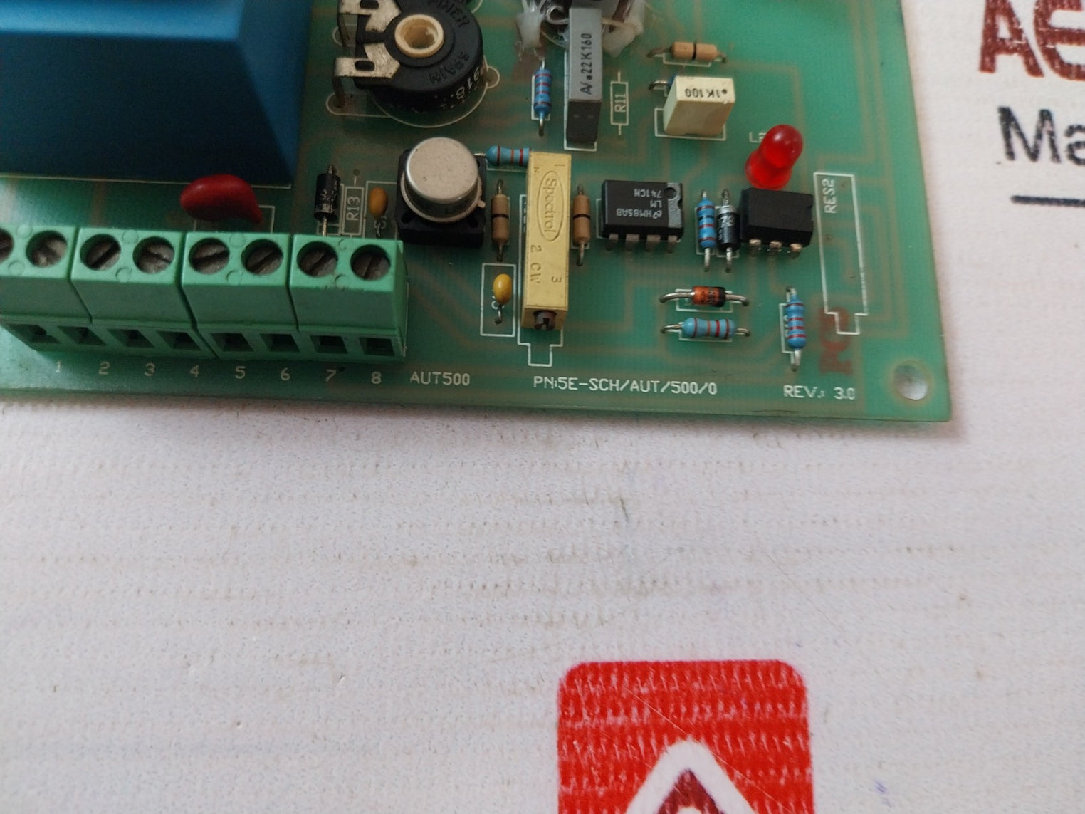 Azienda Chimica Genovese Aut500 Printed Circuit Board 5E-sch/Aut/500/0