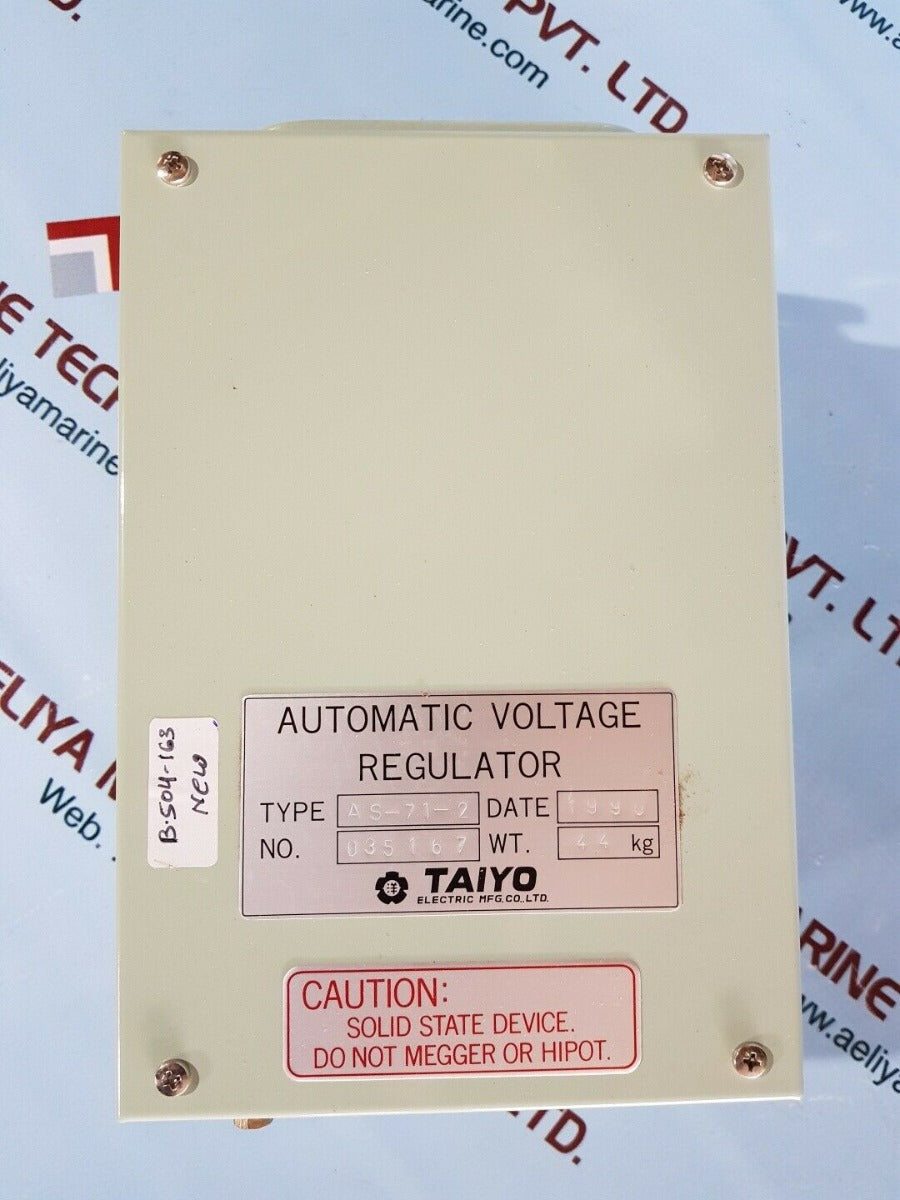 Taiyo as-71-2 automatic voltage regulator 035167