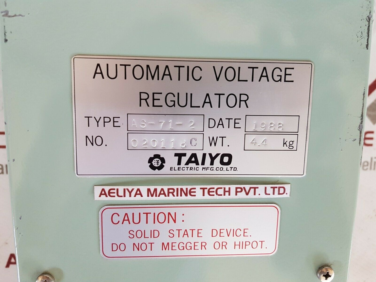 Taiyo as-71-2 automatic voltage regulator