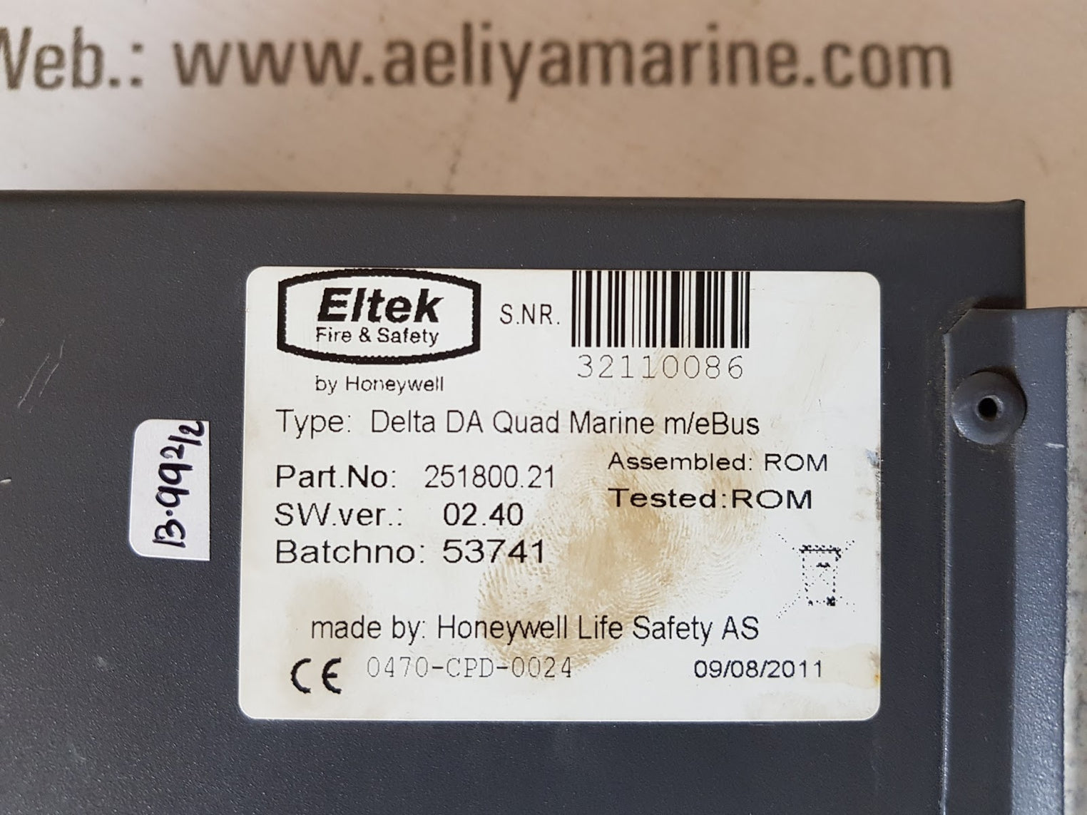 Eltek fire & safety 251800.21 delta da quad marine m/ebus panel