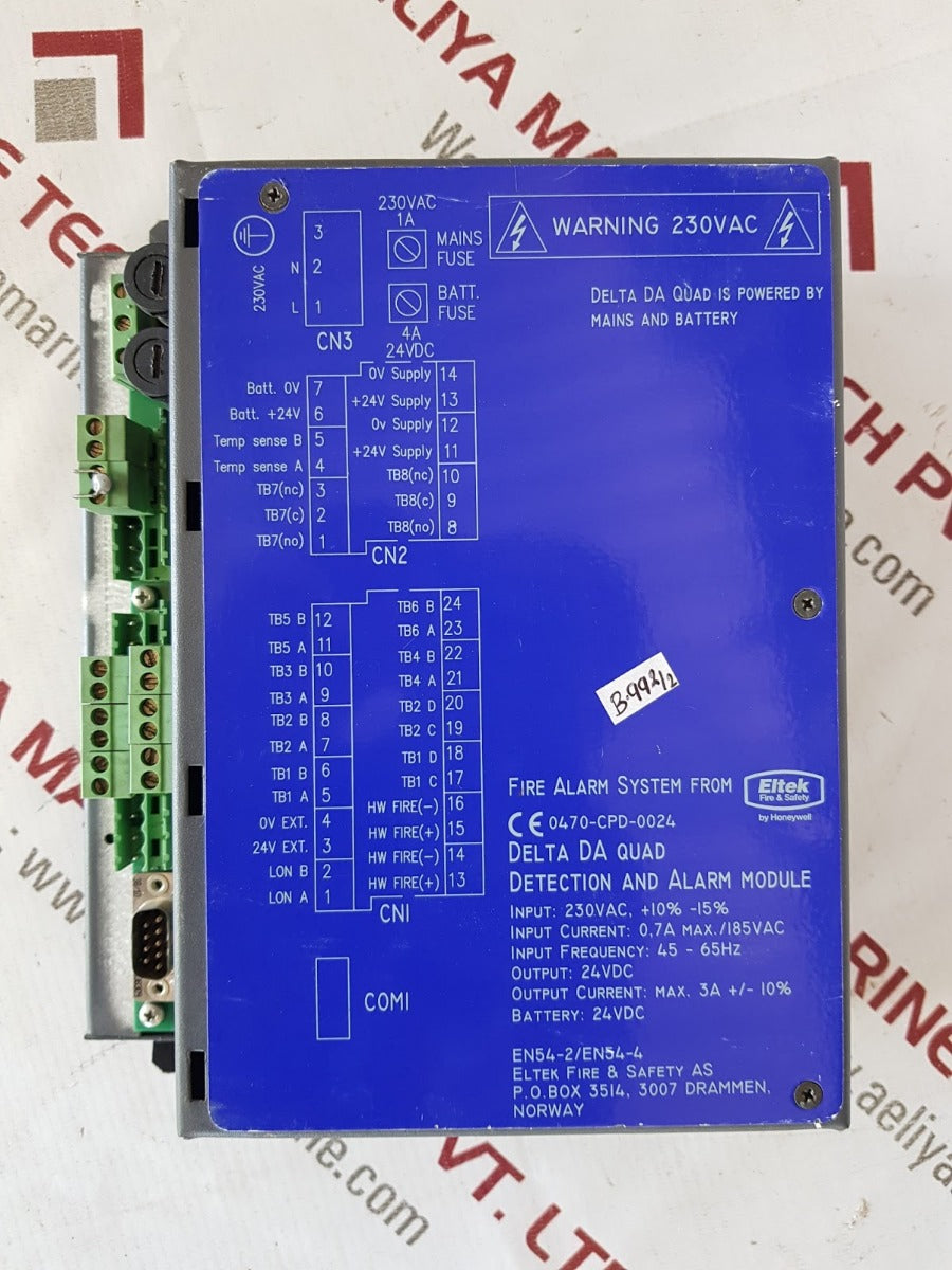 Eltek fire & safety 251800.21 delta da quad marine m/ebus panel