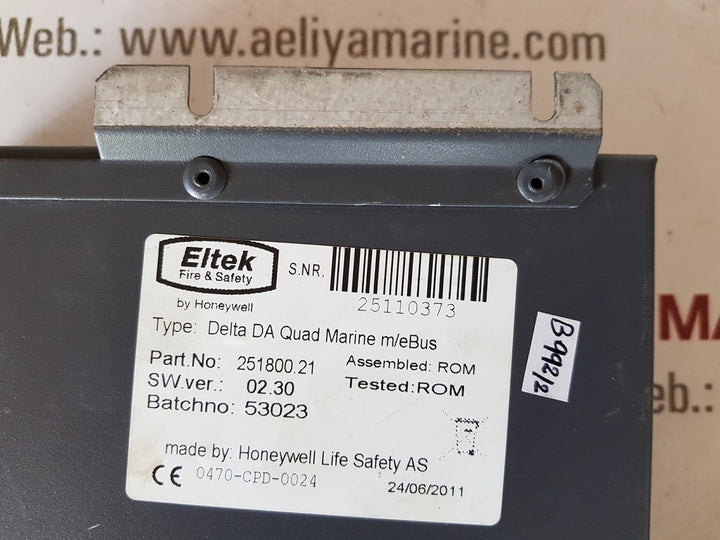 Eltek fire & safety 251800.21 delta da quad marine m/ebus panel