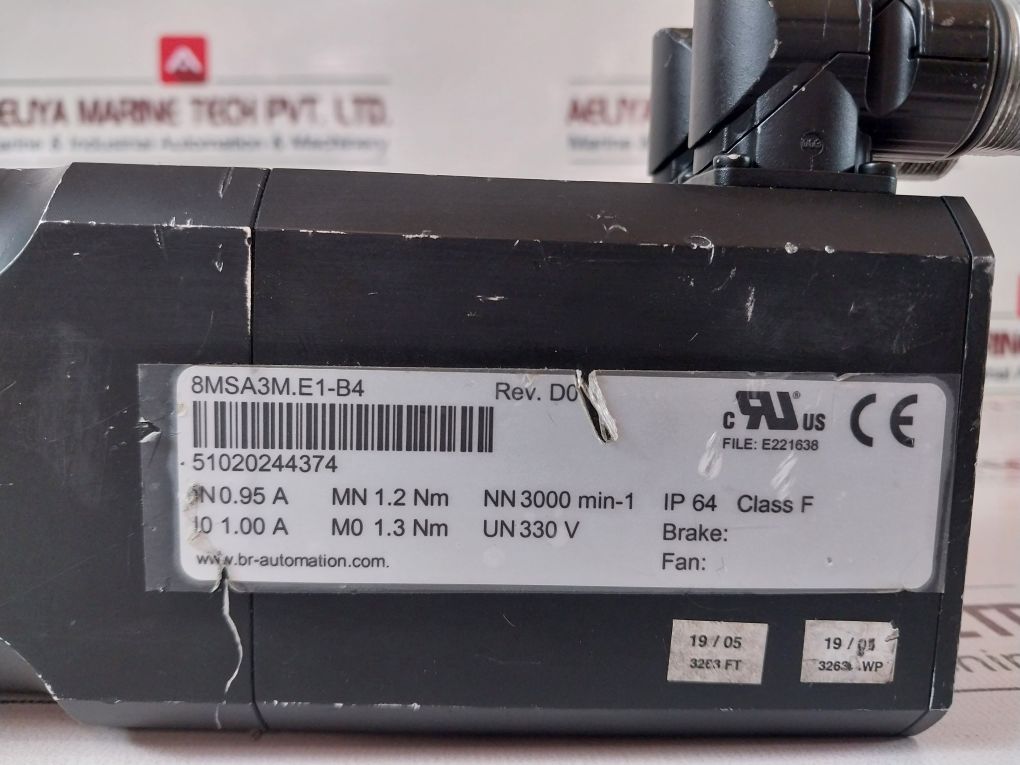 B&R Automation 8Msa3M.E1-b4 Servo Motor Rev. D0 Ip 64