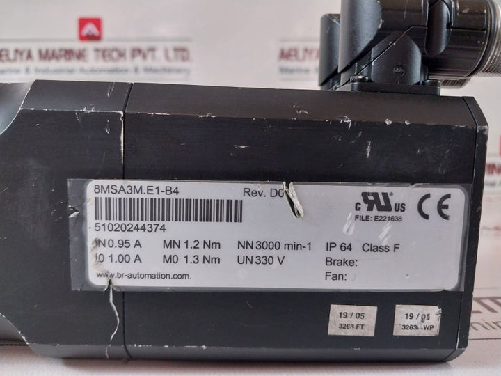 B&R Automation 8Msa3M.E1-b4 Servo Motor Rev. D0 Ip 64