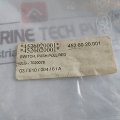 Baco 33E11 Red Push Pull Switch 10A 690V Ac