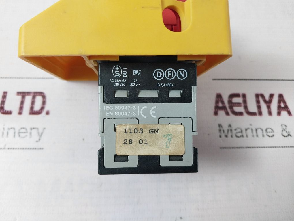 Baco Pr12 Main Disconnect Rotary Safety Switch, En 60947-3600, Vac 12A