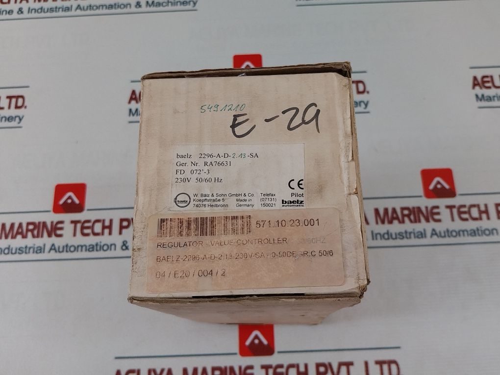 Baelz Wbs 2296 Temperature Controller 230V 50/60 Hz