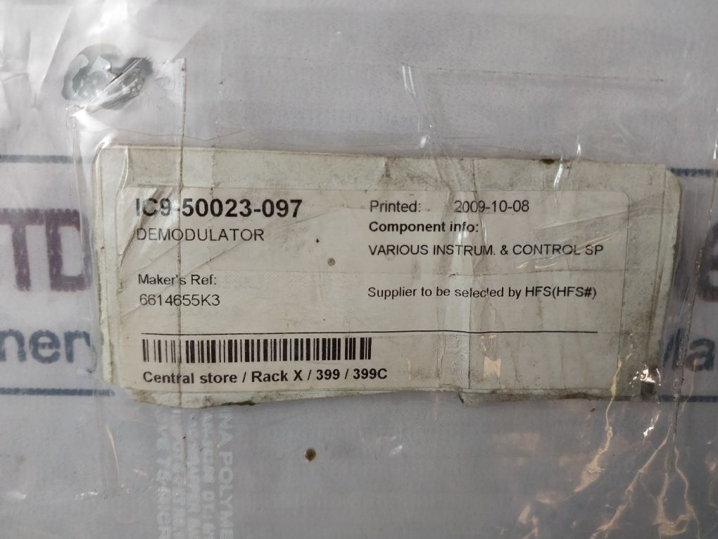 Bailey Controls 6614655K3