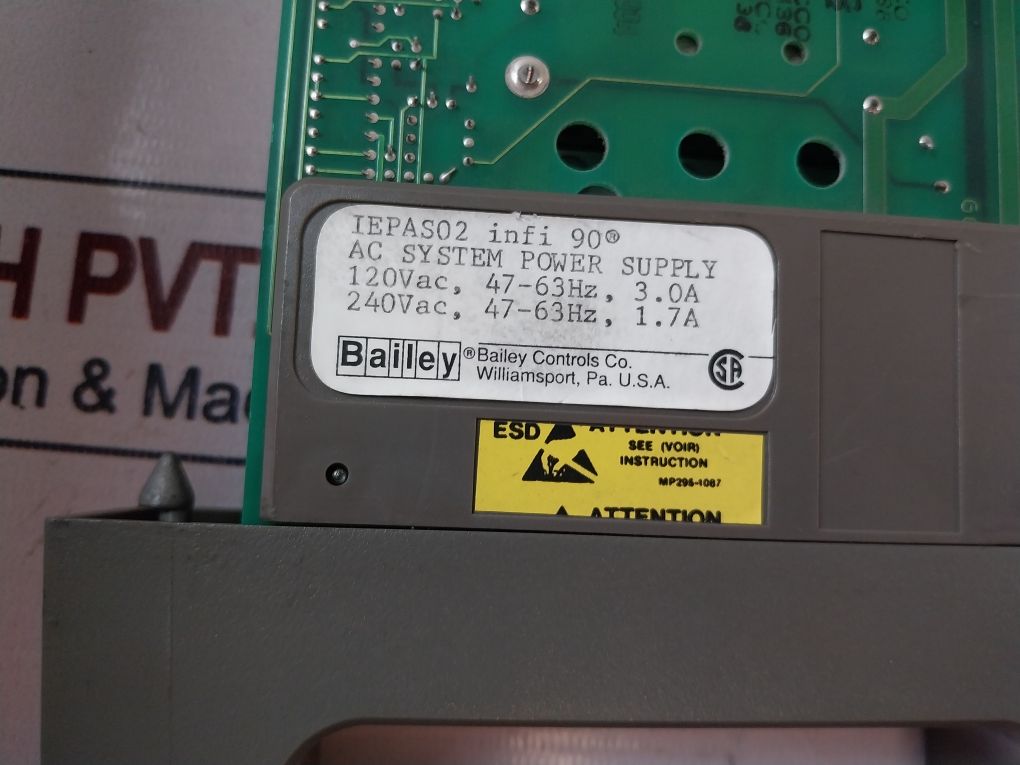 Bailey Iepas02 Ac System Power Supply 210-375Vdc