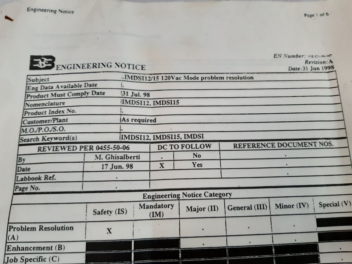 Bailey Infi90 Imdsi12 Universal Digital Input Slave Module