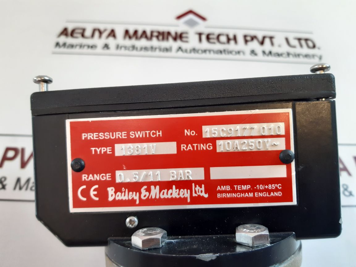 Bailey & Mackey 1381V Pressure Switch
