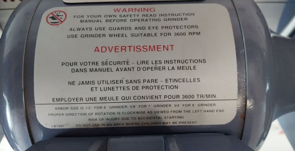 Baldor Electric 612 Grinder-buffer