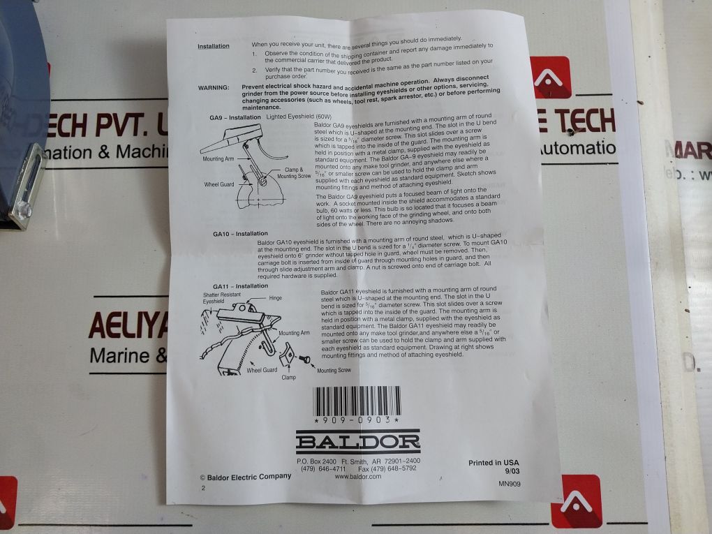 Baldor Electric 612 Grinder-buffer