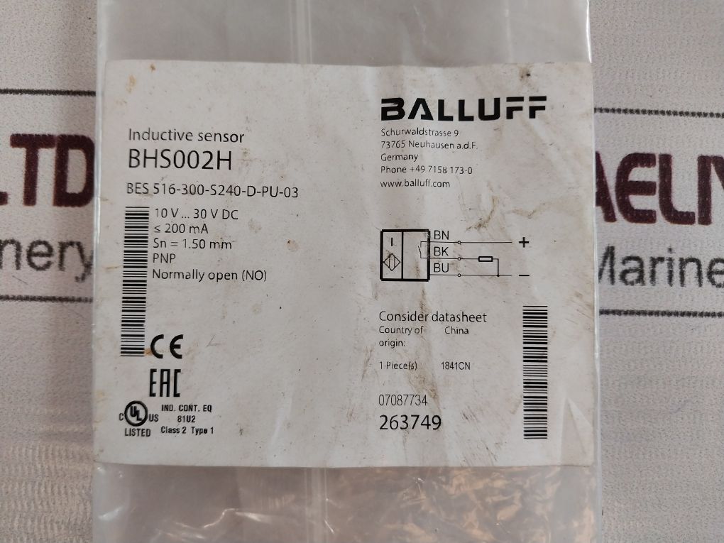 Balluff Bes 516-300-s240-d-pu-03 Photoelectric Diffuse Sensor