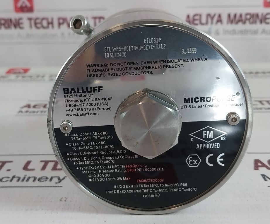 Balluff Btl5-p5-m0178-j-dexc-ta12 Linear Position Transducer