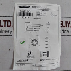 Banner T18-2Vpff100-q8 Washdown Sensor