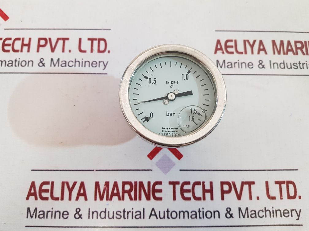 Barby + Kuhner 0 To 1.6 Bar Gauge