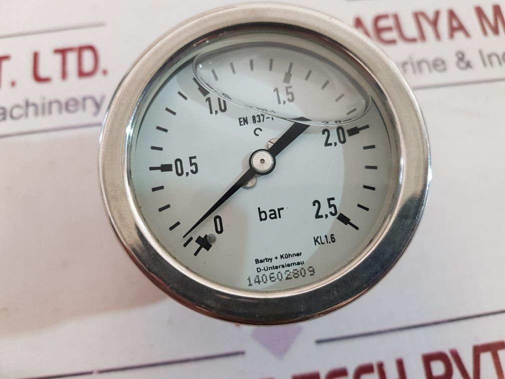 Barby+Kuhner 0 To 2.5 Bar Pressure Gauge