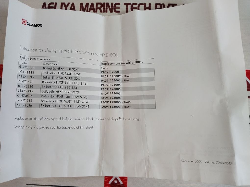 Barel Hfxe 136 E1004 Emergency Inverter