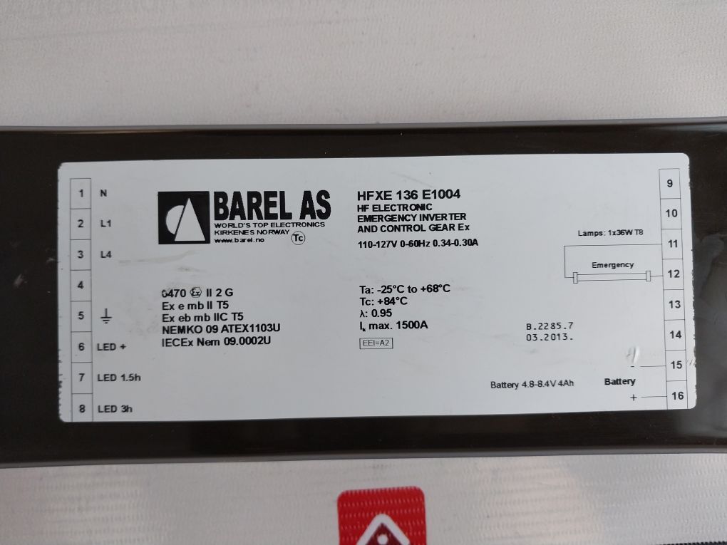 Barel Hfxe 136 E1004 Emergency Inverter