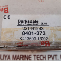 Barksdale D2T-h18Ss Pressure Switch 0401-373
