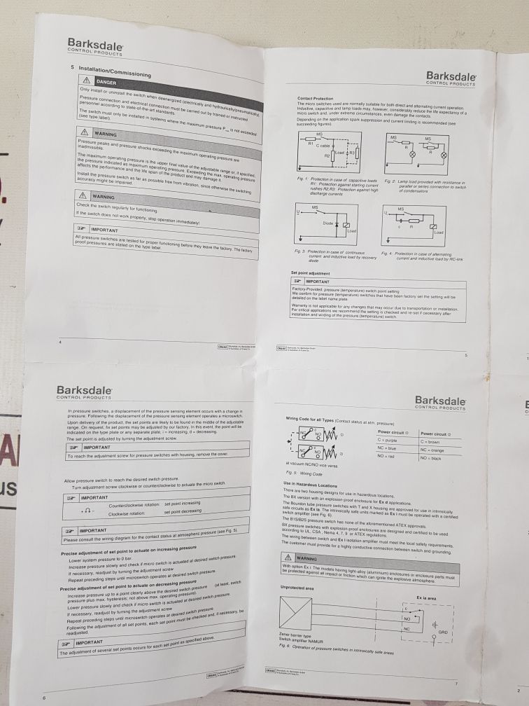 Barksdale B2T-h32Ss Pressure Switch