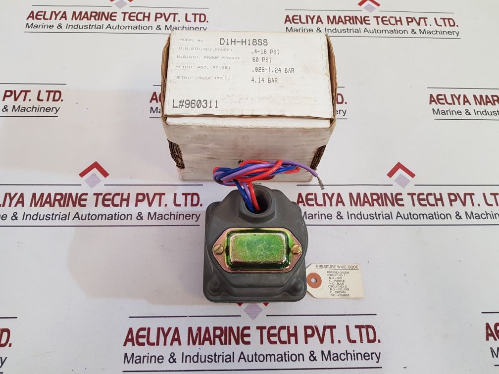 Barksdale D1H-h18Ss Pressure Or Vacuum Actuated Switch
