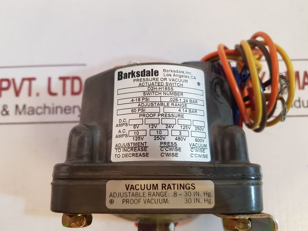 Barksdale D2H-h18Ss Actuated Switch