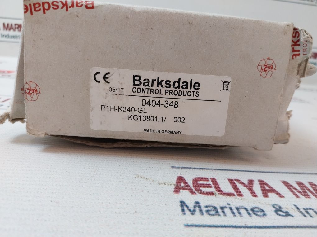 Barksdale P1H-k340-gl Pressure Switch With Test Cock