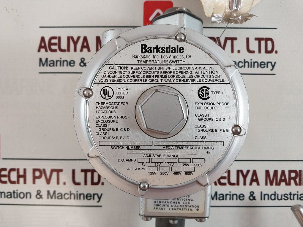 Barksdale T1X-h251S-12 Temperature Switch