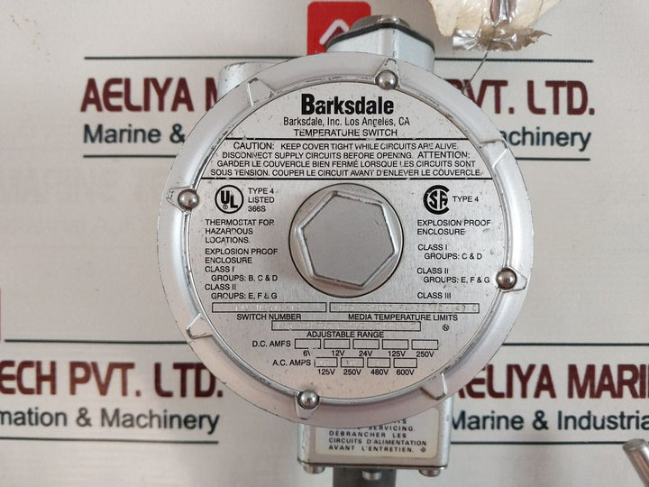 Barksdale T1X-h251S-12 Temperature Switch