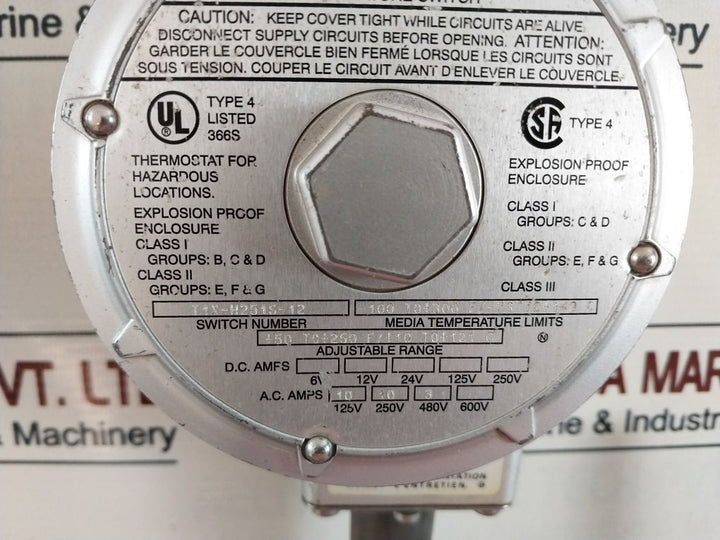 Barksdale T1X-h251S-12 Temperature Switch