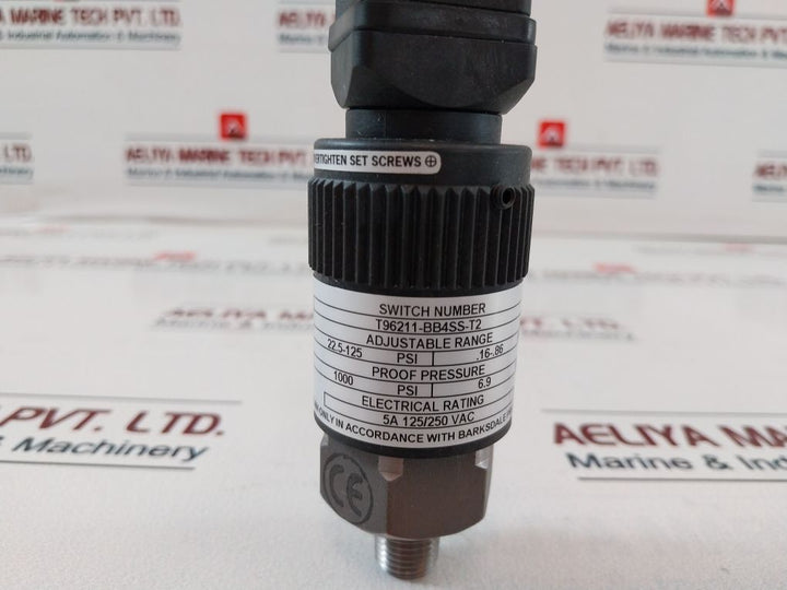 Barksdale T96211-bb4Ss-t2 Pressure Switch 22.5-125 Psi