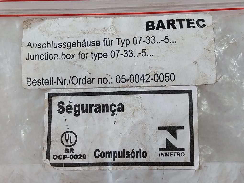 Bartec 05-0042-0050 Junction Box Ip66