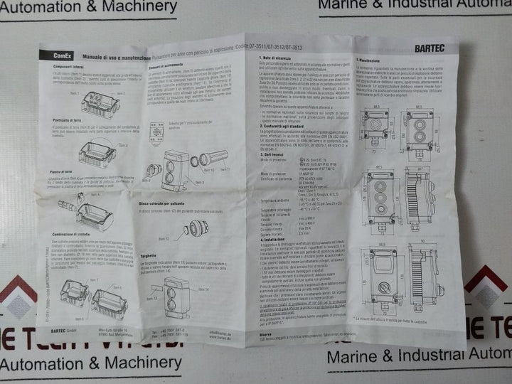 Bartec 07-351 Control Station 05-0041-0071