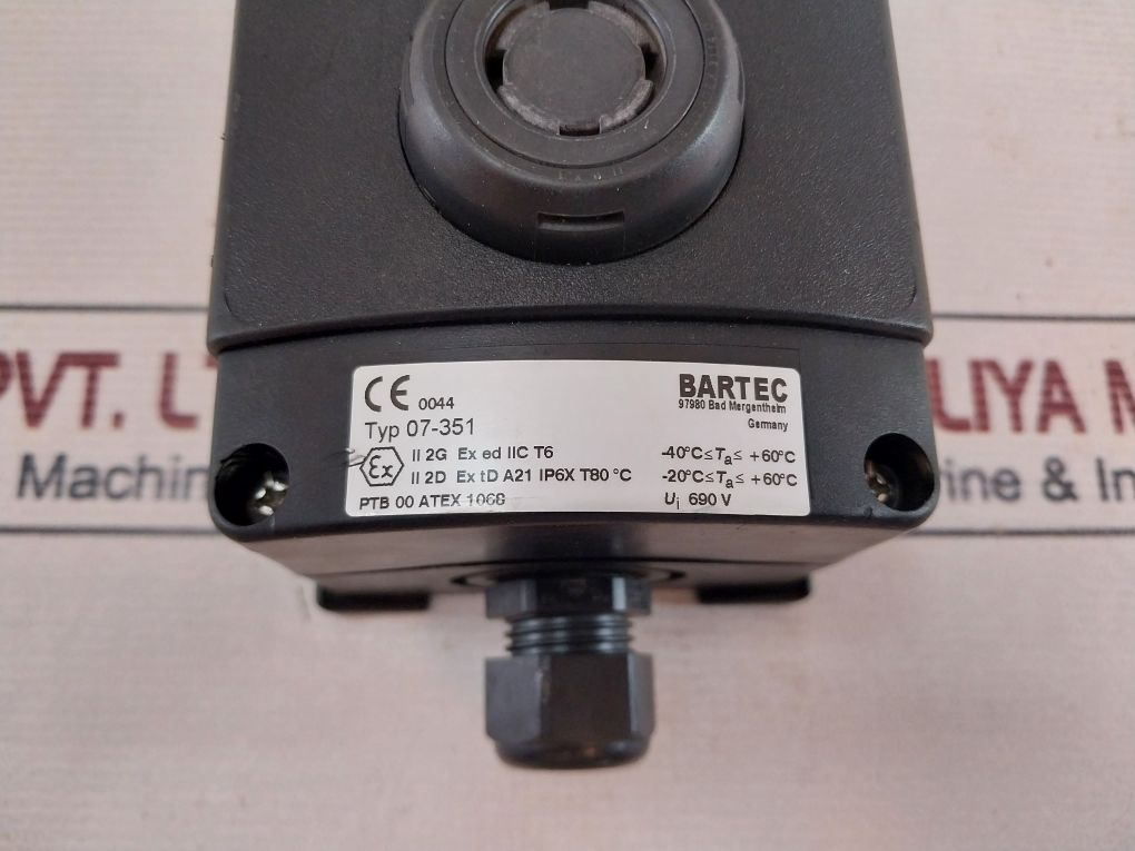 Bartec 07-351 Start Stop Push Button Control Station