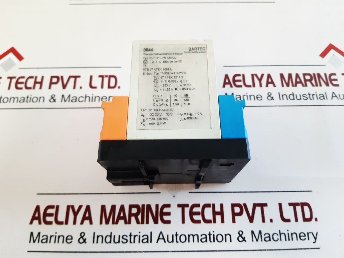 Bartec 07-7311-97MtBa22 4 Channel Isolation Switch Amplifier
