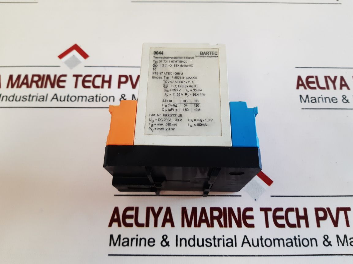 Bartec 07-7311-97MtBa22 4 Channel Isolation Switch Amplifier
