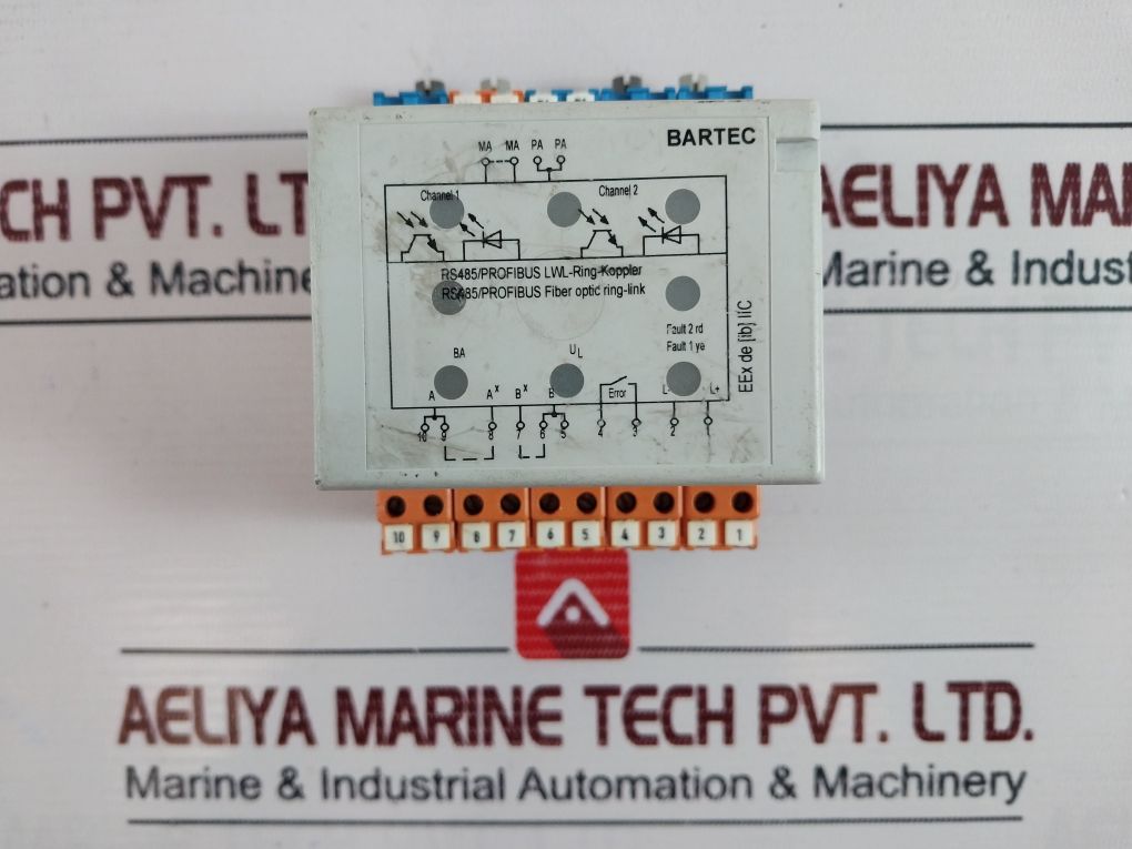 Bartec 07-7311-97Wp/5410 Rs485/Profibus Fiber Optic Ring-link Dc 20-30V