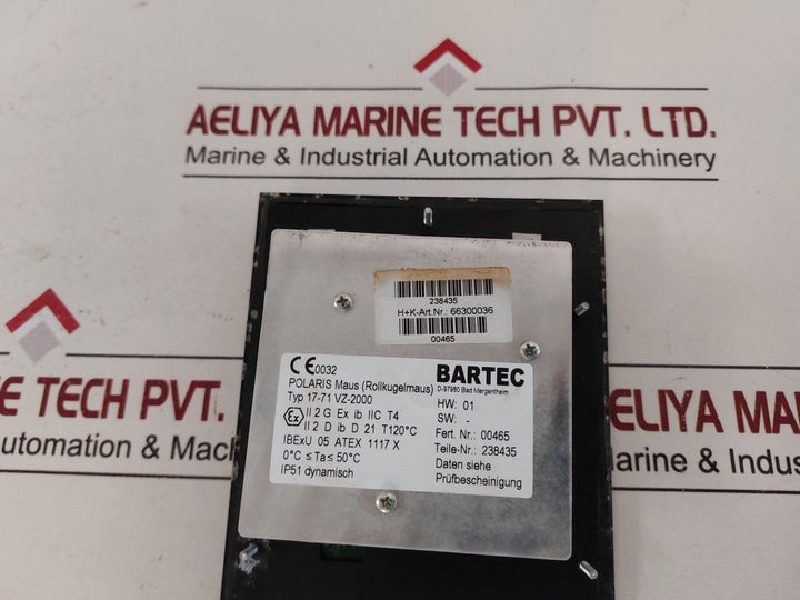 Bartec Polaris 17-71 Vz-2000 Trackball