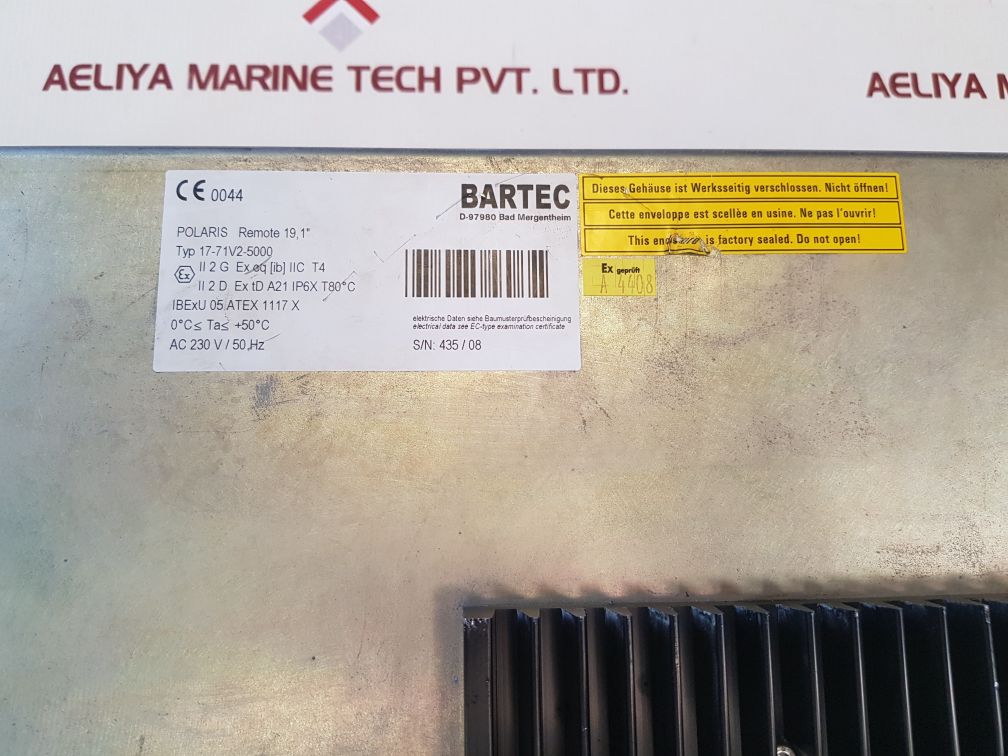 Bartec Polaris 17-71V2-5000 Remote 19,1” Panel
