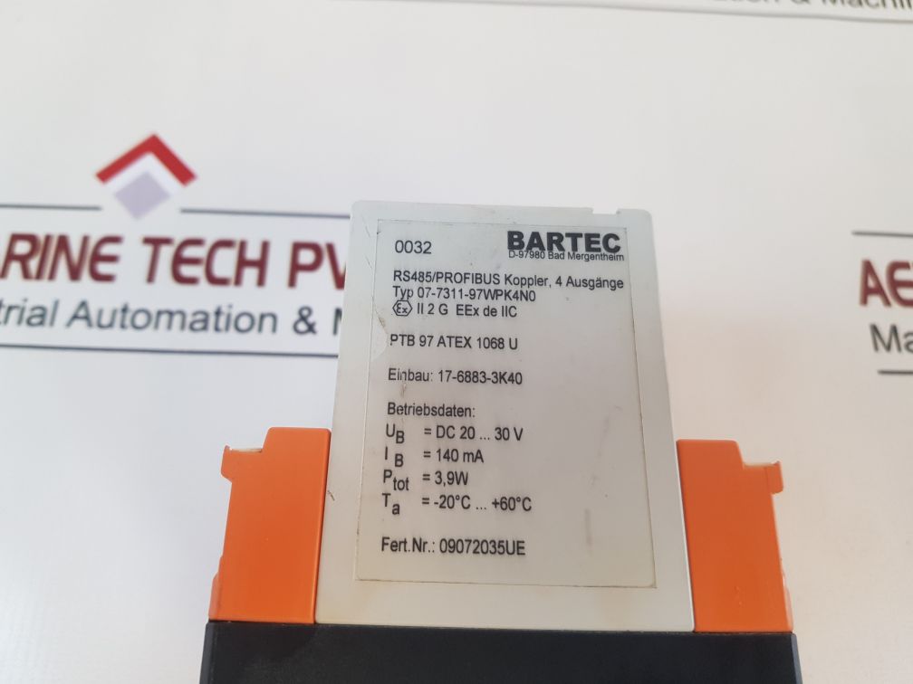 Bartec Rs485Profibus Koppler 07-7311-97Wpk4No
