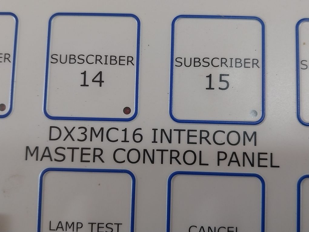 Bartec Vodec Dx3Mc16 Intercom Master Control Panel 82-05-11528