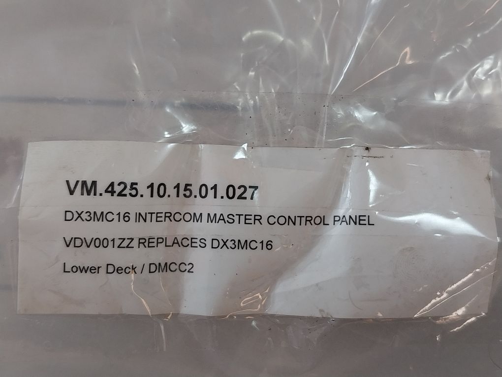 Bartec Vodec Dx3Mc16 Intercom Master Control Panel 82-05-11528