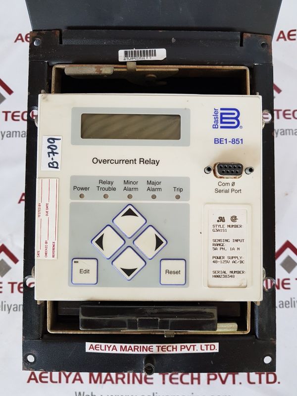 Basler Be1-851 Overcurrent Relay