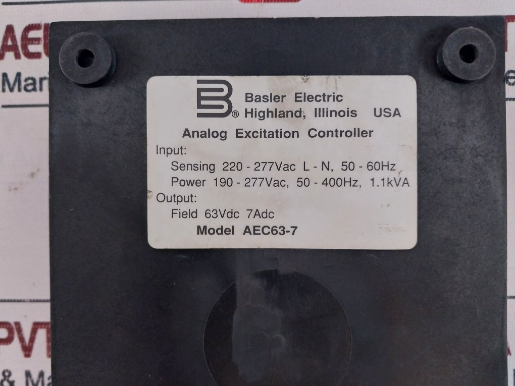Basler Electric Aec63-7 Analog Excitation Controller 50-400Hz