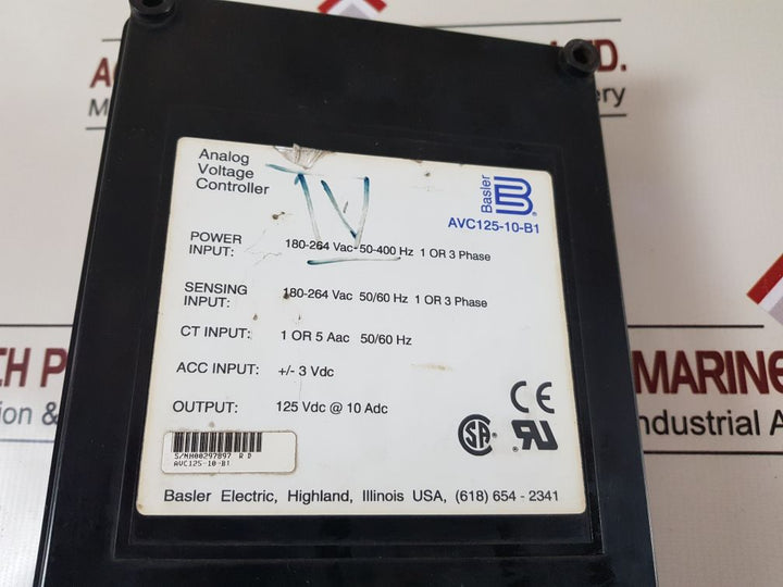 Basler Electric Avc125-10-b1 Analog Voltage Regulator
