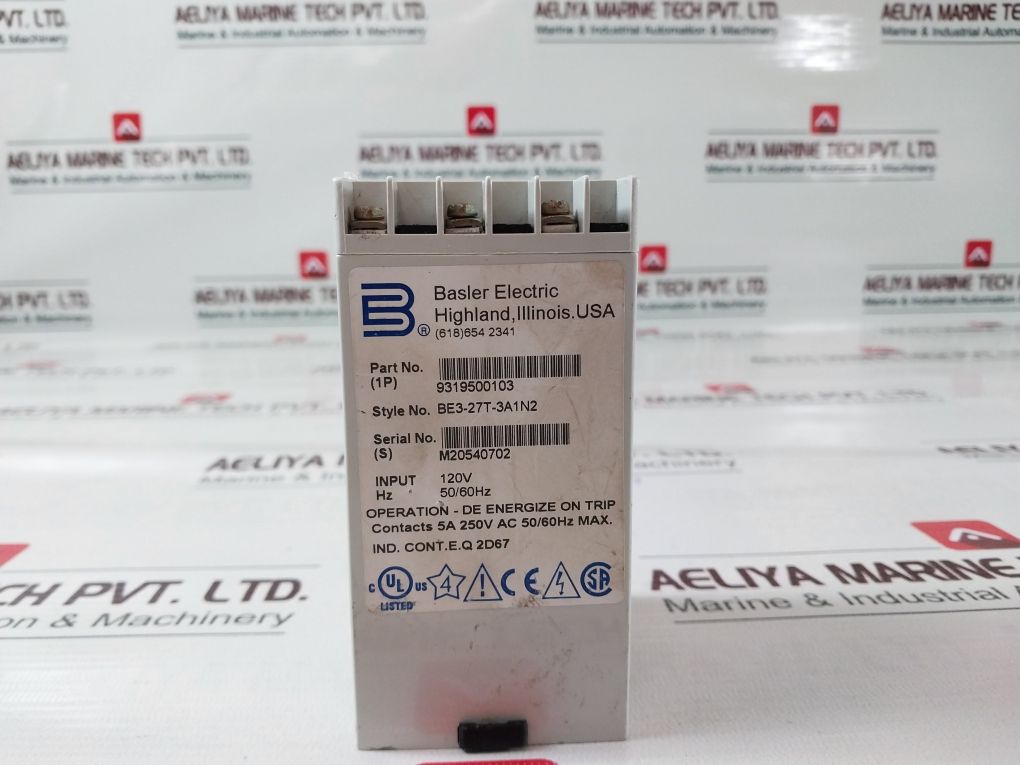 Basler Electric Be3-27T Under Voltage Relay 9319500103