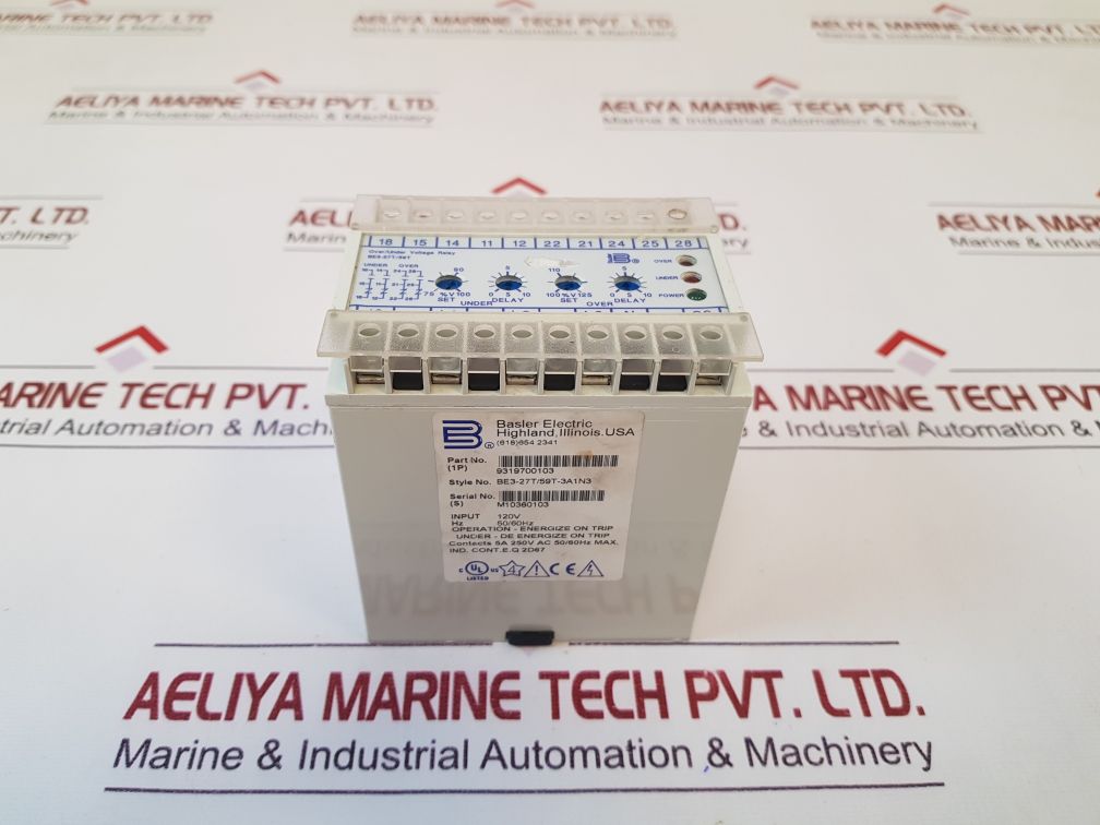 Basler Electric Be3-27T59T OverUnder Voltage Relay